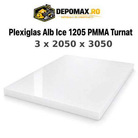 Plexiglas Alb/Ice 1205 PMMA turnat 3 x 2050 x 3050 mm